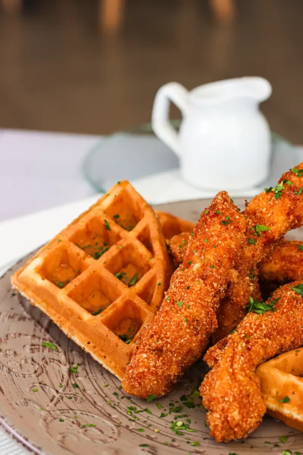 desayuno - waffle pollo crispy