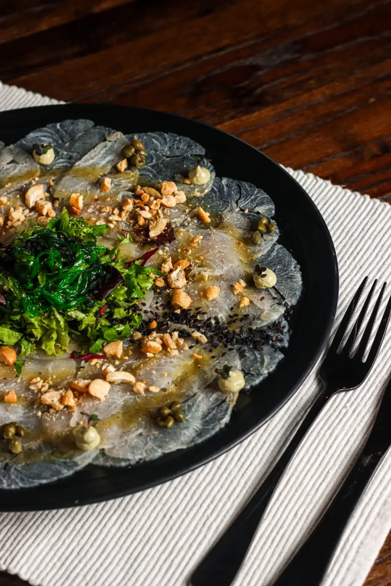 carpaccio de mero bookcafe