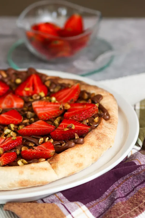 pizza nutella con fresa